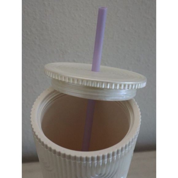 Starbucks 2023 White Pearl Shell Mermaid Siren Scales 24 oz Venti Tumbler - Picture 4 of 6